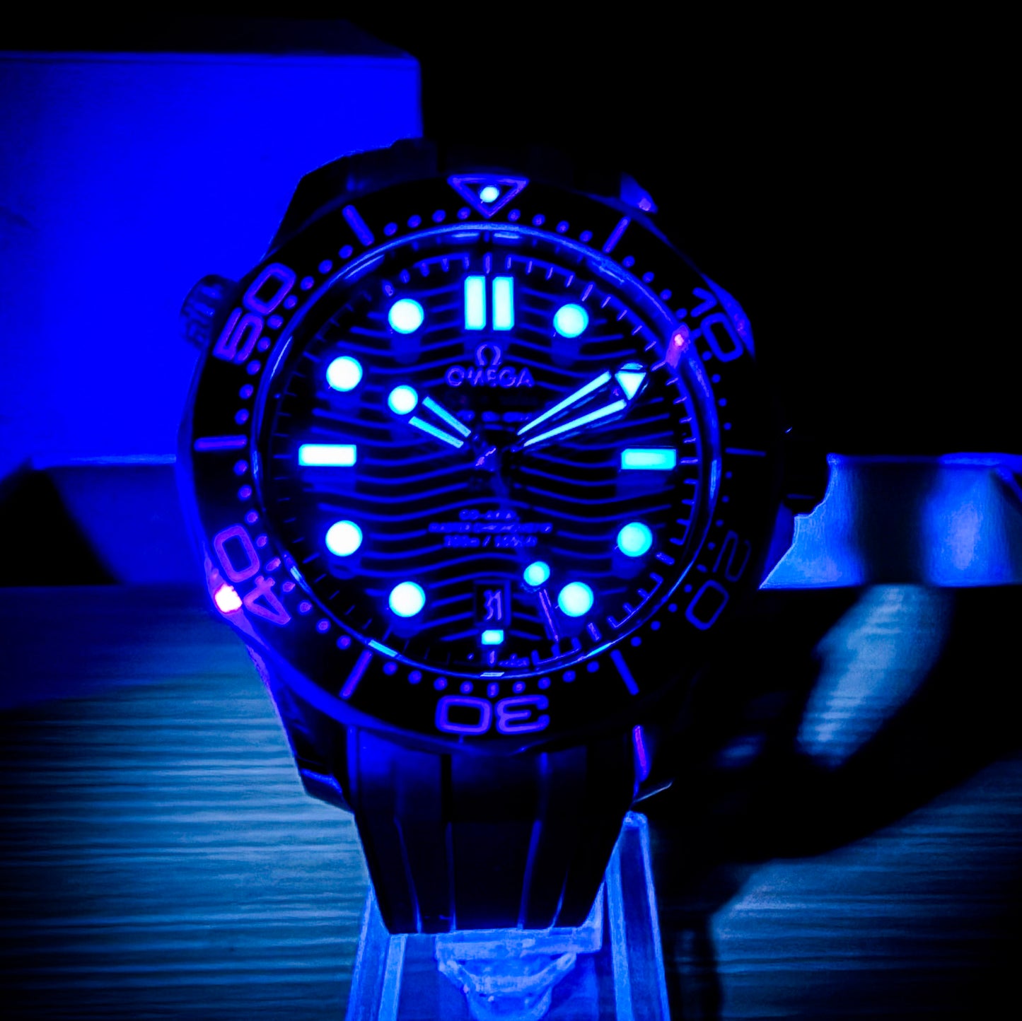 Omega Seamaster Professional Diver Black Wave Dial - Ref # 210.32.42.20.01.001