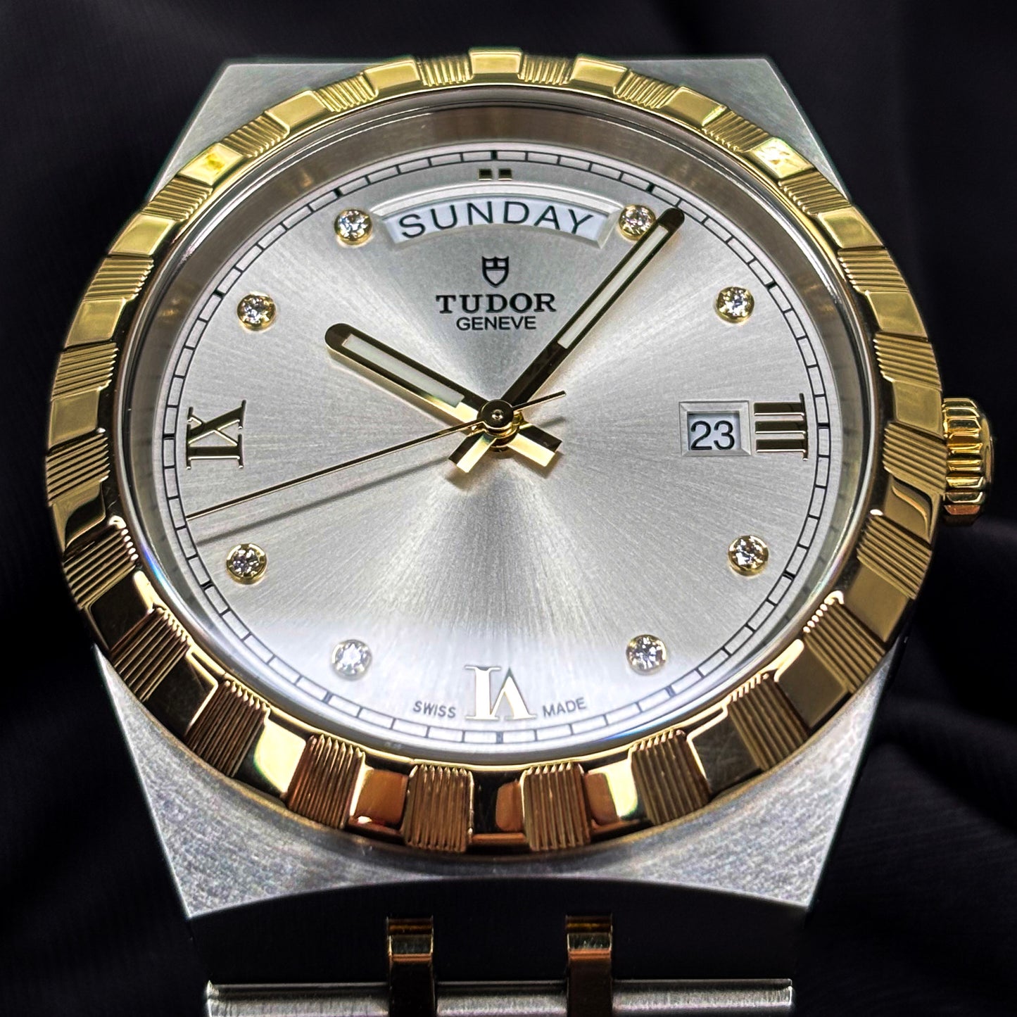 Tudor Royal Day/Date 41mm Stainless & Gold with factory diamond dial - Ref # 28603