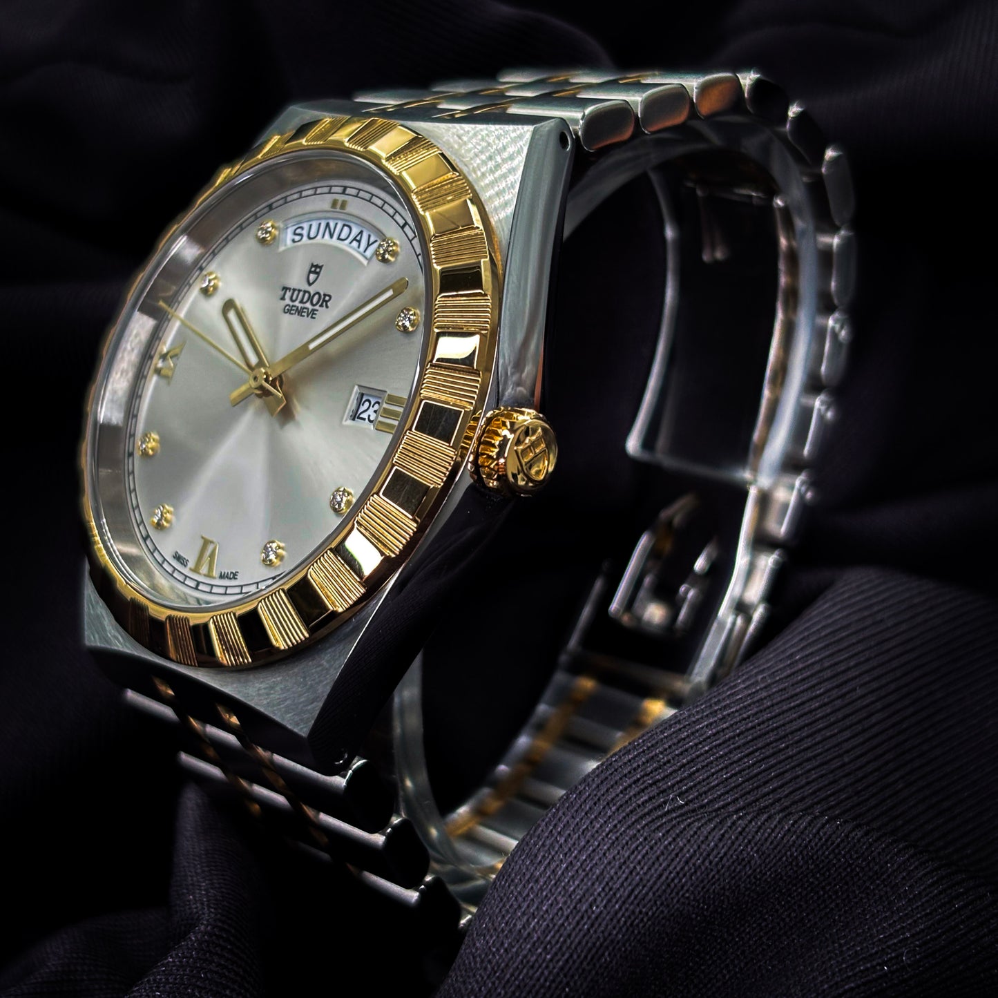 Tudor Royal Day/Date 41mm Stainless & Gold with factory diamond dial - Ref # 28603