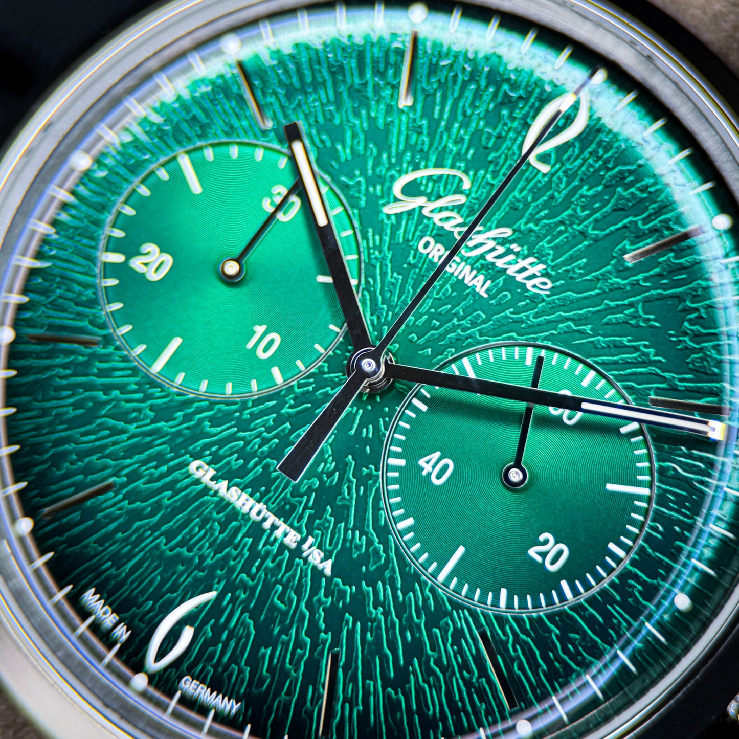 Glashütte Originals Sixties Chronograph Annual Edition Green Dial Ref # 1-39-34-05-22-04