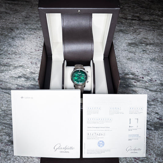 Glashütte Originals Sixties Chronograph Annual Edition Green Dial Ref # 1-39-34-05-22-04